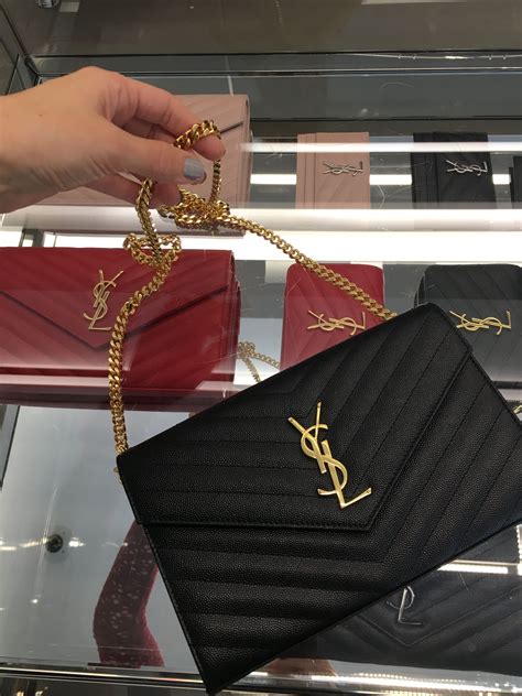 YSL monogram chain wallet